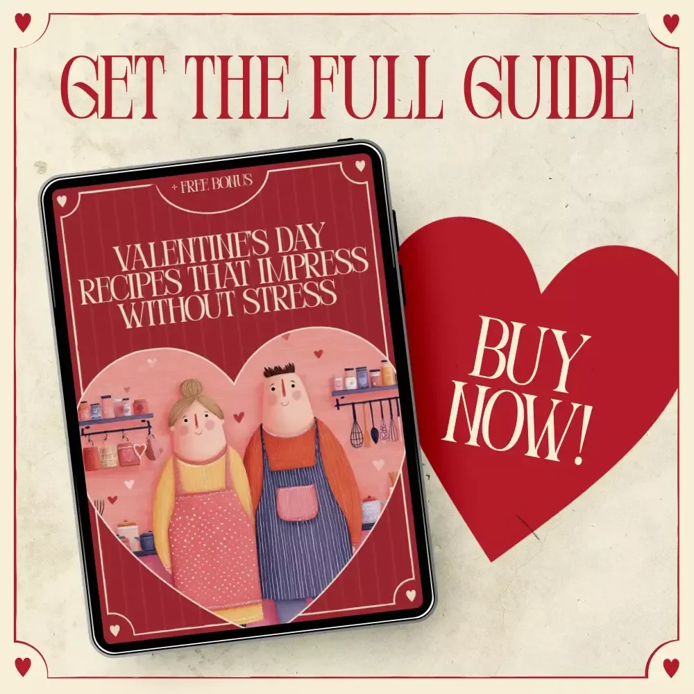 Valentine’s Day Recipes That Impress Without Stress – Easy Romantic Meals, Desserts & Drinks | Valentine’s Day Easy Recipes eBook Digital Download