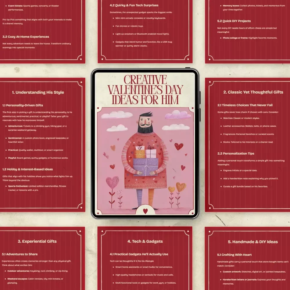 Creative Valentine’s Day Ideas for Him | Romantic & Unique valentine’s day gift ideas for him | Digital eBook Guide