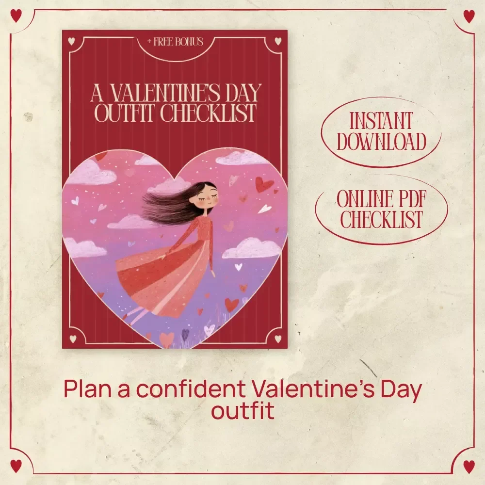 A Valentine’s Day Outfit Checklist | Stress-Free Valentine’s Day Dress Outfit Ideas | Printable Style Guide Download