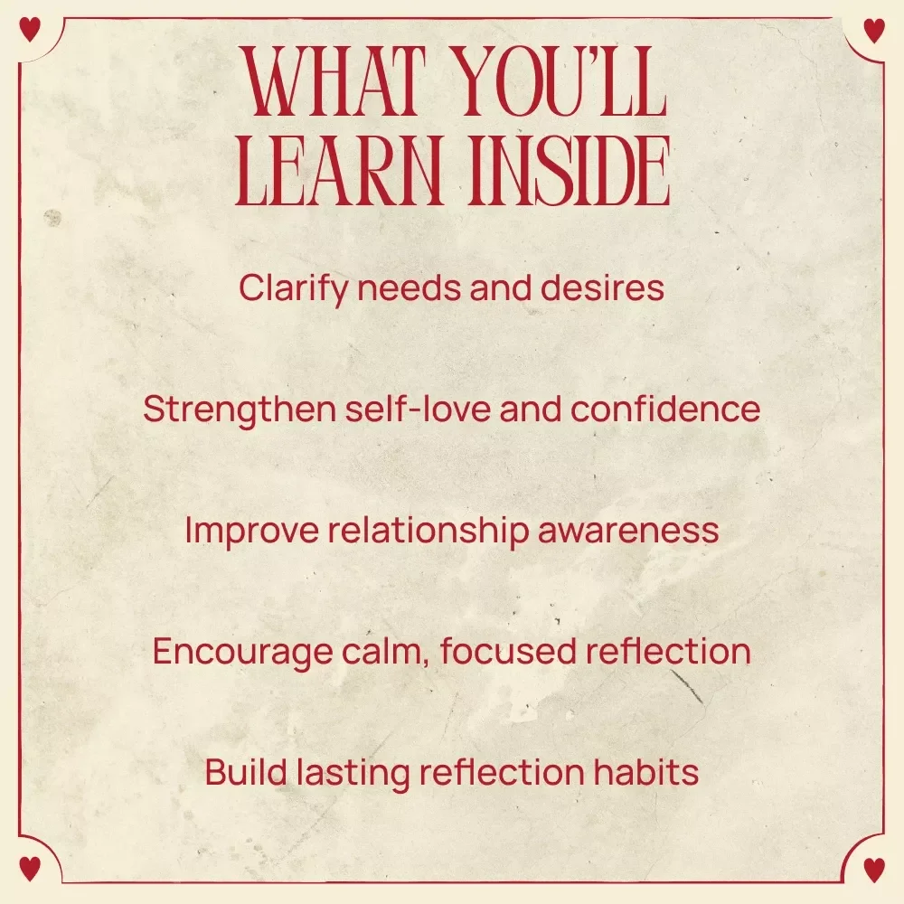 Valentine’s Day Reflection Prompts – Guided eBook for Self-Love, Relationships & Mindful Journaling
