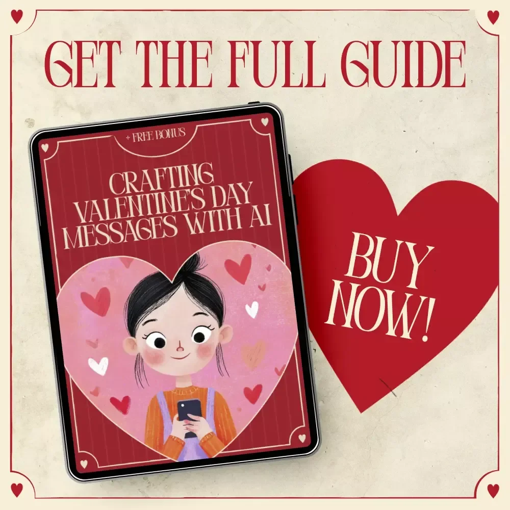 Crafting Valentine’s Day Messages with AI | Ebook Guide on how to write valentine’s day messages with ai | Romantic, Funny & Heartfelt Prompts
