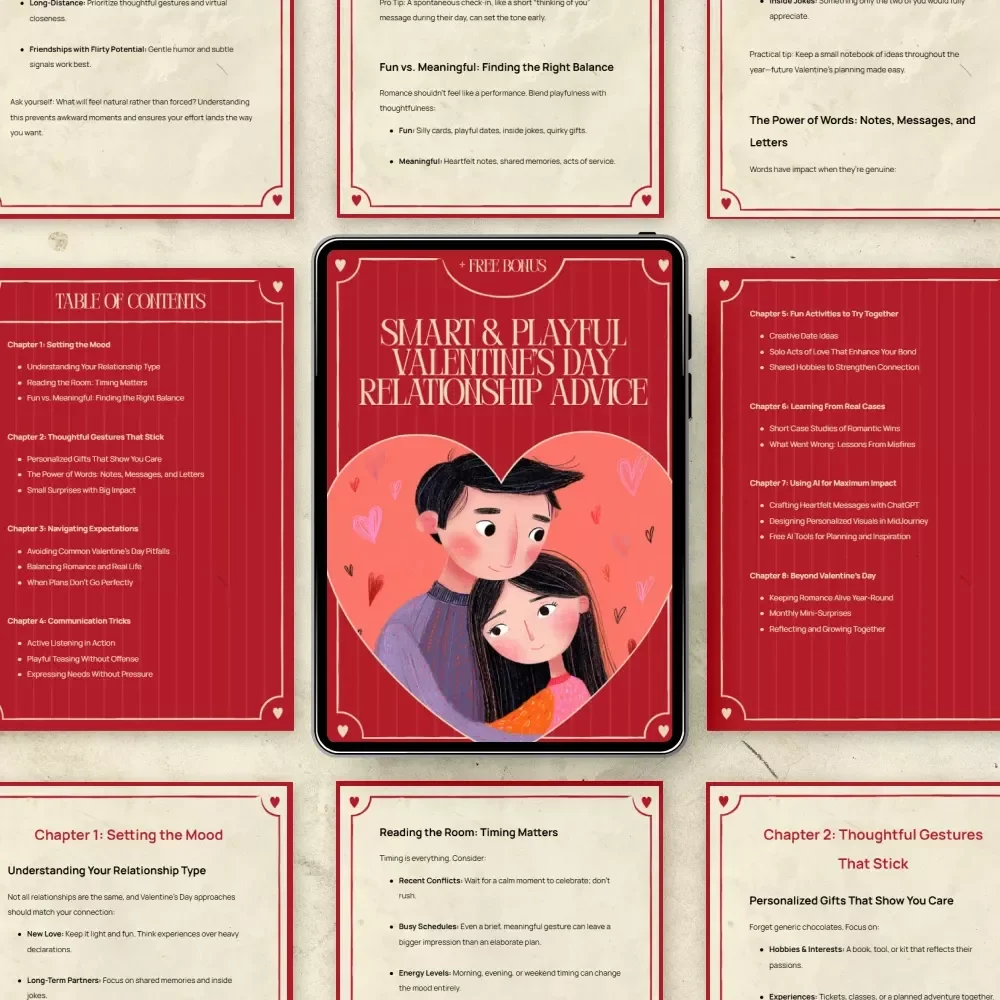 Smart & Playful Valentine’s Day Relationship Advice Ebook | Modern Valentine’s Day Relationship Advice Guide for Couples Who Want Fun, Connection & Real Results