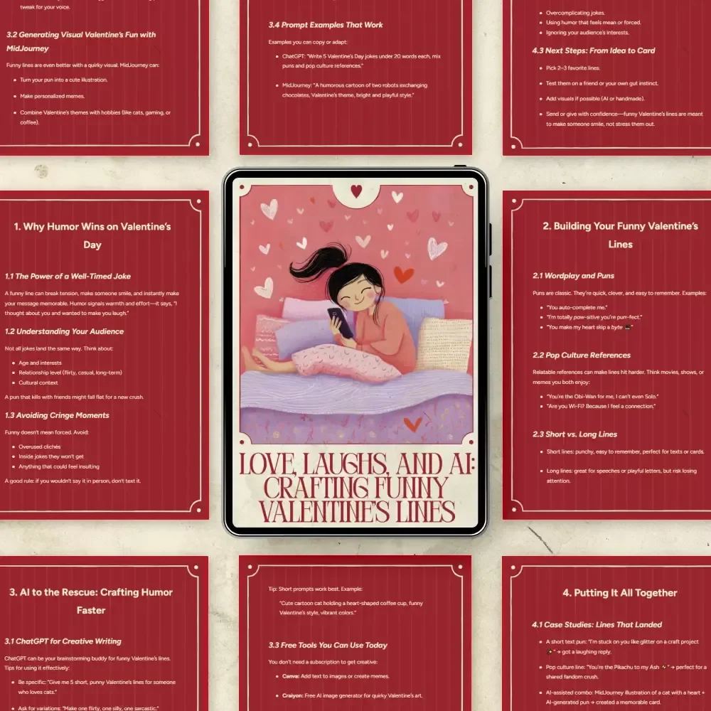 Love, Laughs, and AI: Crafting Funny Valentine’s Lines | A Creative Guide to Writing Funny Valentine’s Day Lines with AI for Cards, Texts & Digital Love Notes