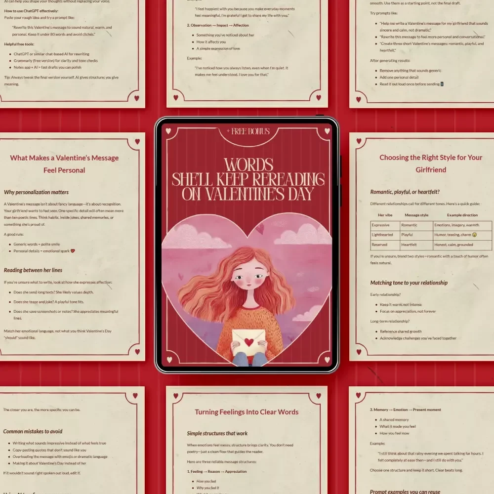 Words She’ll Keep Rereading on Valentine’s Day – A Thoughtful Guide to Valentine’s Day Messages for Girlfriend