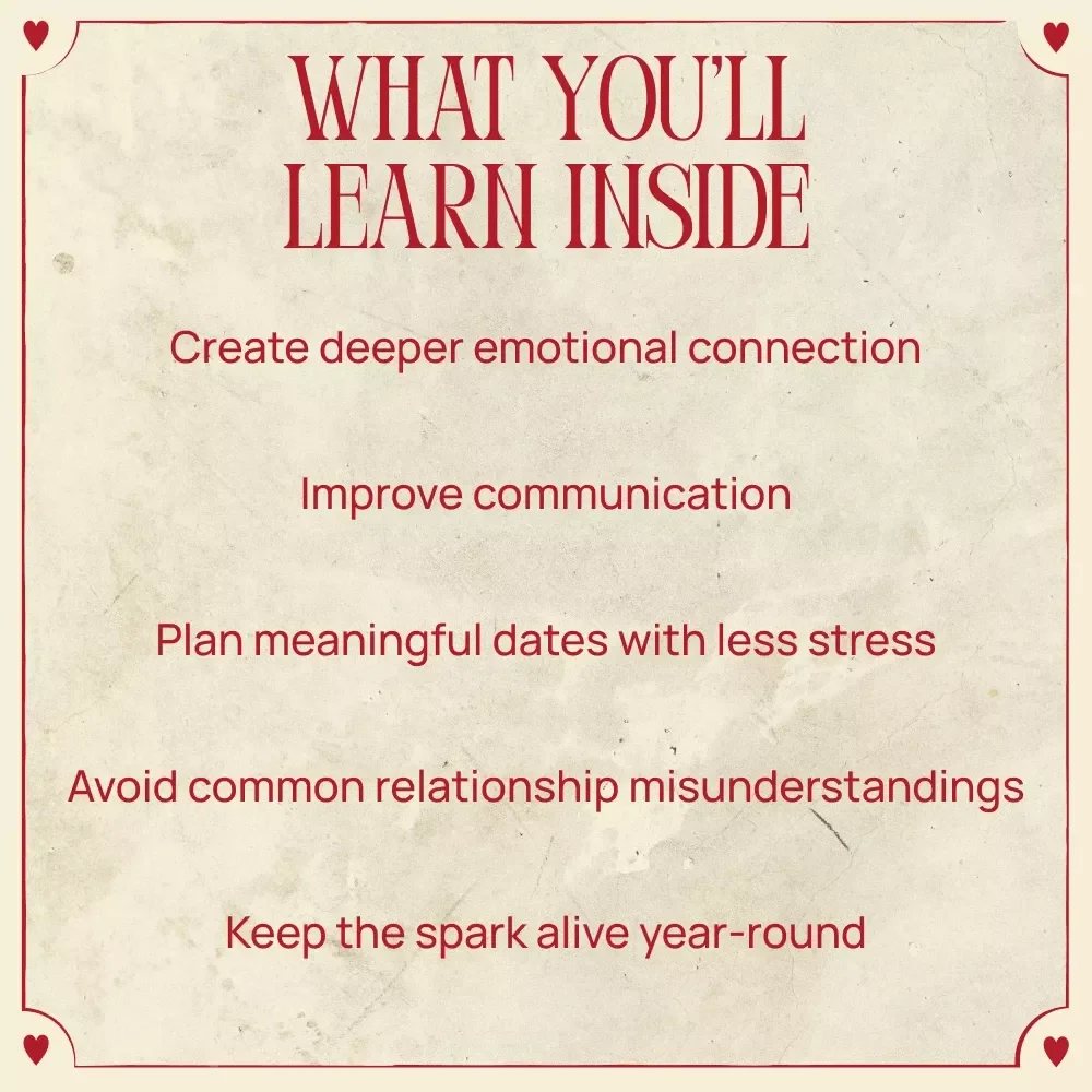 Valentine’s Day Relationship Tips – Digital Download Guide for Couples | Romantic Connection, Love Language & Meaningful Dates