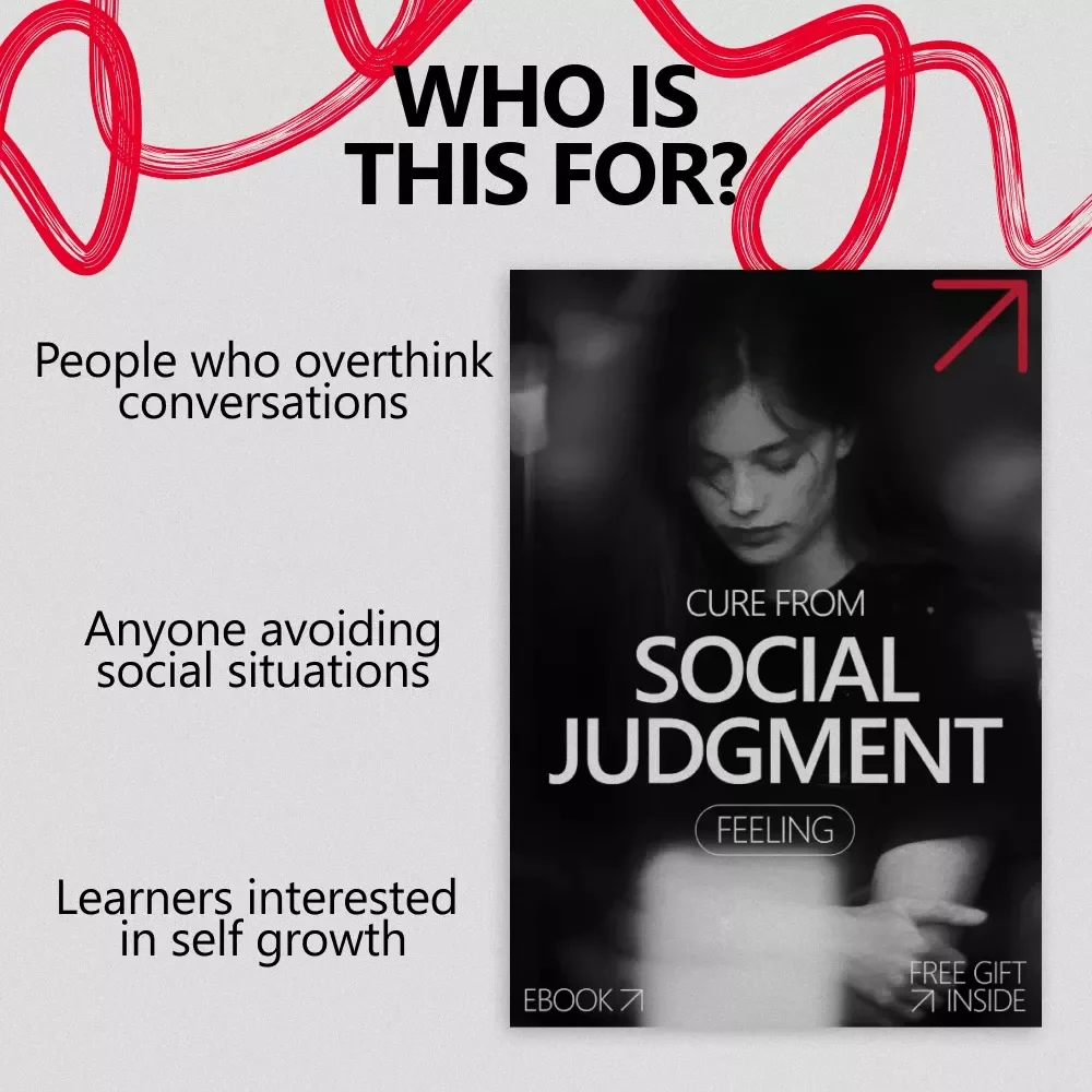 Cure From Social Judgment Feeling – eBook Guide for Overcoming Fear of Judgment in Social Situations, Build Calm Confidence, Reduce Social Anxiety, Digital Download