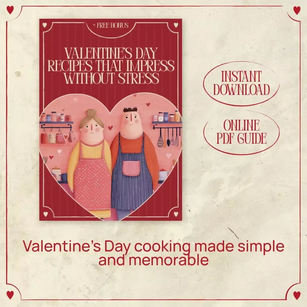 Valentine’s Day Recipes That Impress Without Stress – Easy Romantic Meals, Desserts & Drinks | Valentine’s Day Easy Recipes eBook Digital Download