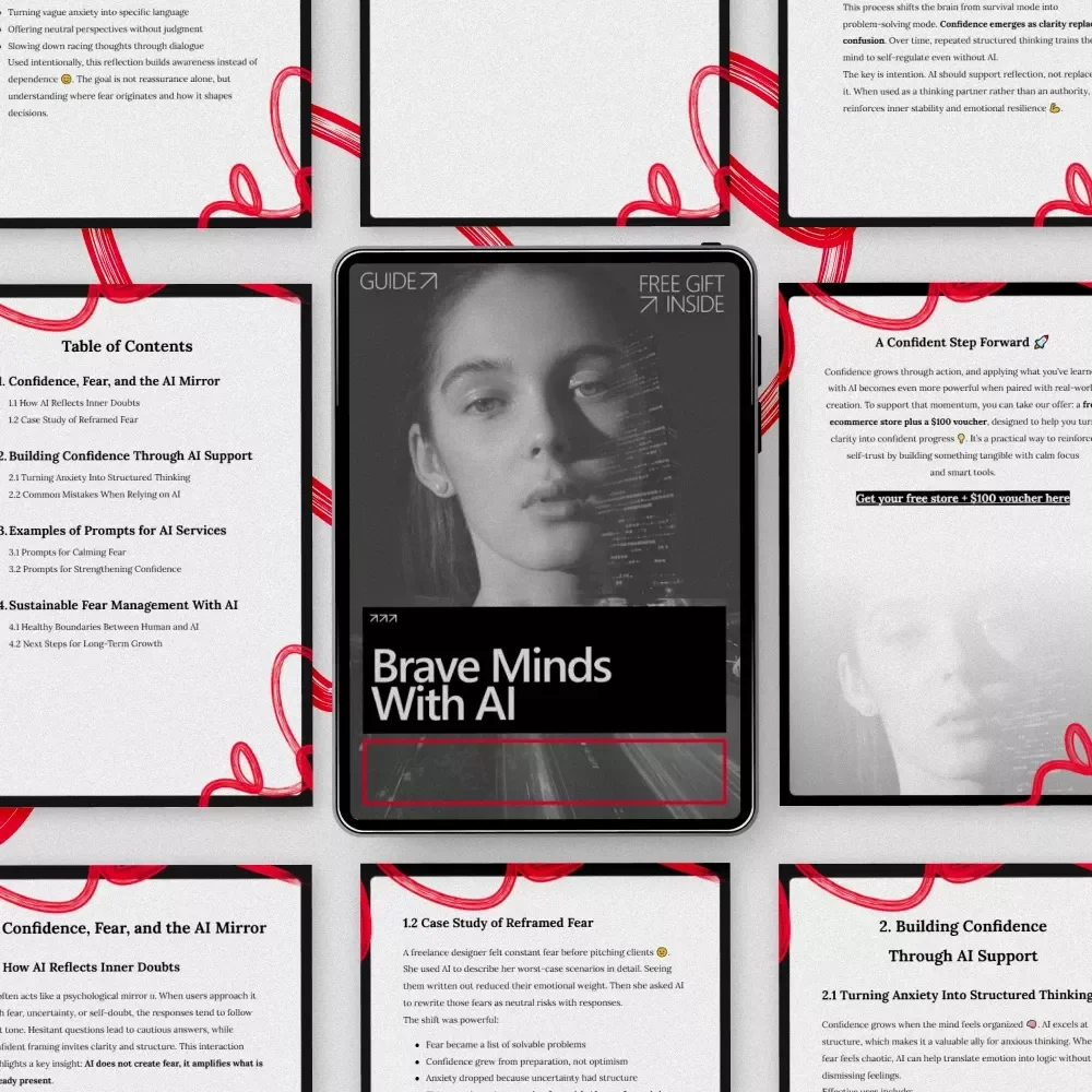 Brave Minds With AI – A Practical Guide to Confidence and Fear Management With AI for Calm, Clarity, and Personal Growth