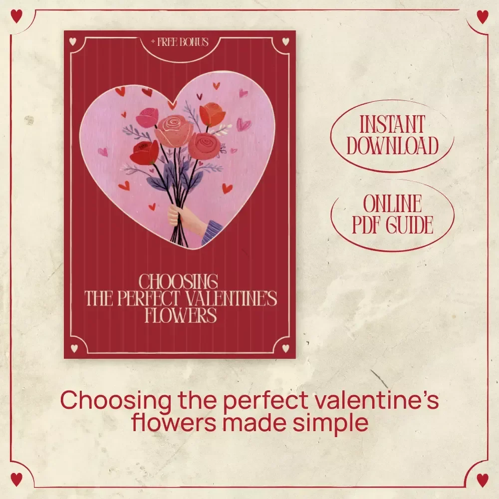 Choosing the Perfect Valentine’s Flowers – A Romantic Flower Guide on How to Choose Valentine’s Flowers with Meaning, Color & AI Inspiration