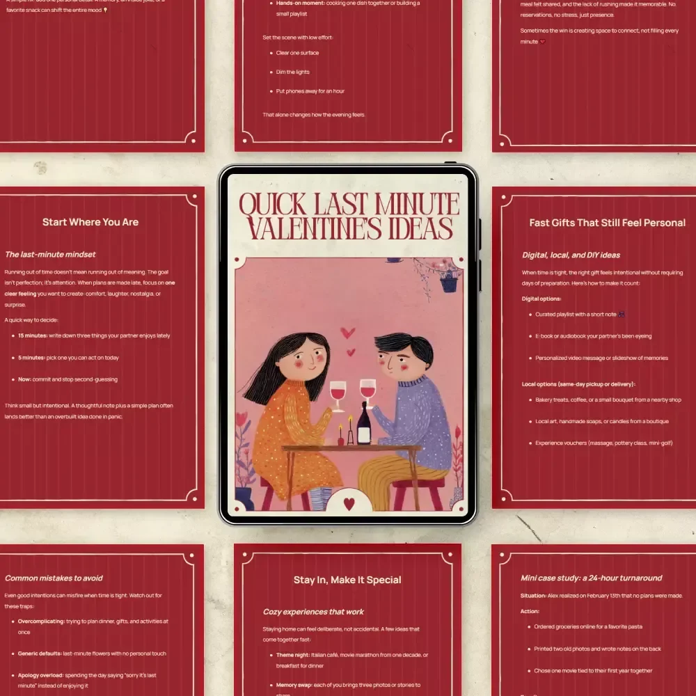 Quick Last Minute Valentine’s Ideas | Easy, Thoughtful Guide for Last Minute Valentine’s Day Ideas That Still Feel Personal