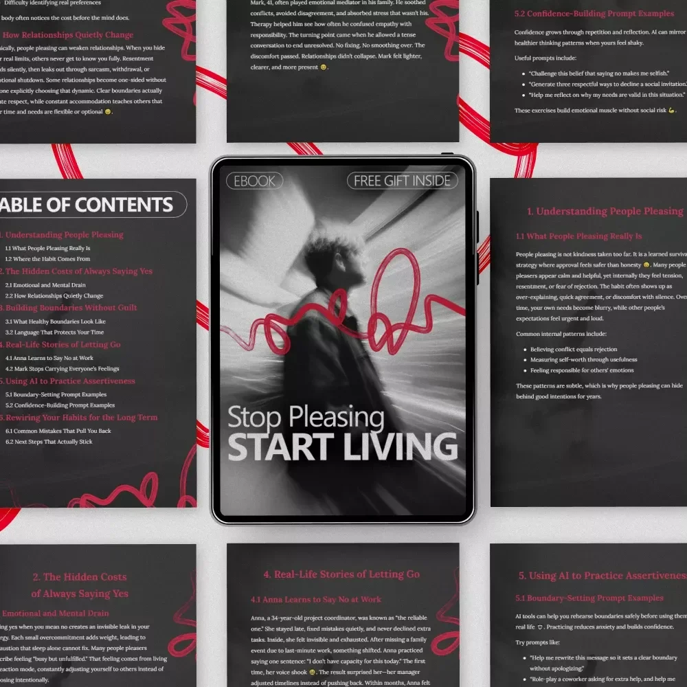Stop Pleasing, Start Living: A Practical Ebook on how to stop being a people pleaser, Set Boundaries Without Guilt & Reclaim Your Time