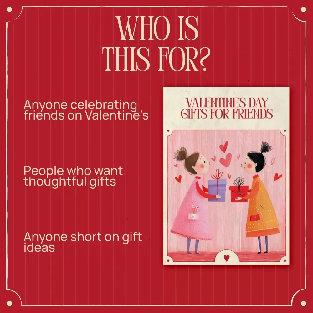 Valentine’s Day Gifts for Friends | Thoughtful Friendship Gift Ideas Ebook | Valentine’s Day for Friends Gifts Guide