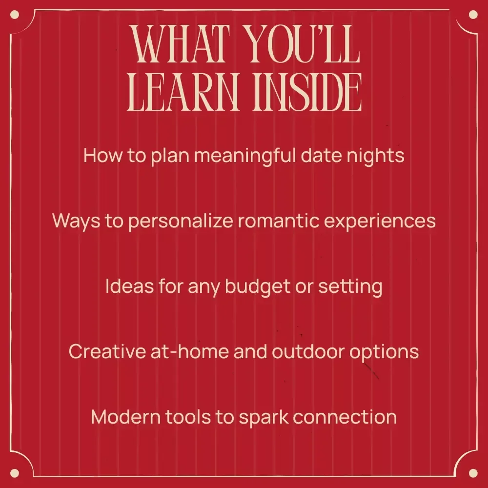 Valentine’s Day Date Night Ideas | Romantic & Creative Date Guide Ebook | Ultimate valentine’s day date night ideas for Couples