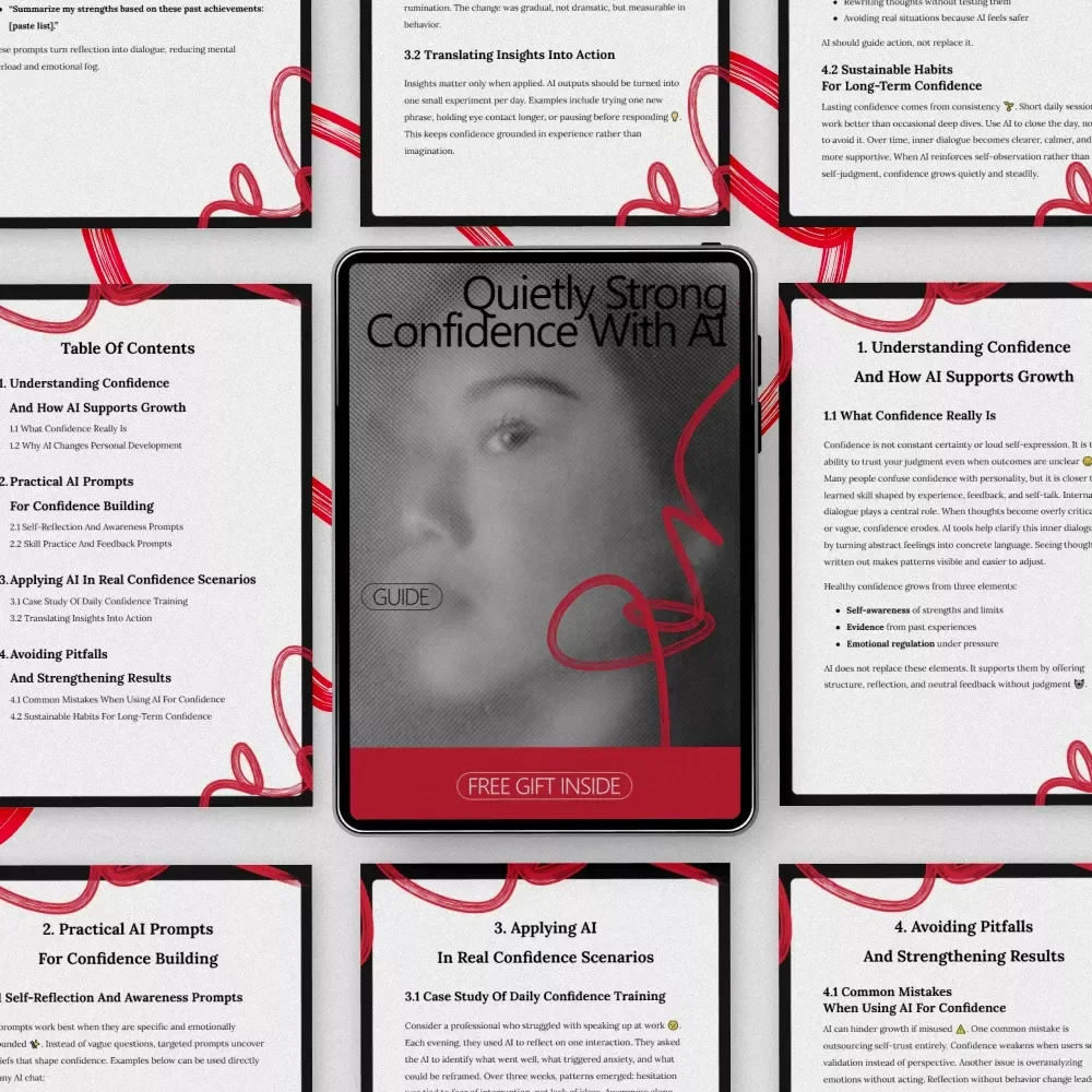 Quietly Strong Confidence With AI – A Practical Guide for a Confidence Improvement Strategy Using AI, Self-Growth Prompts & Calm Personal Power