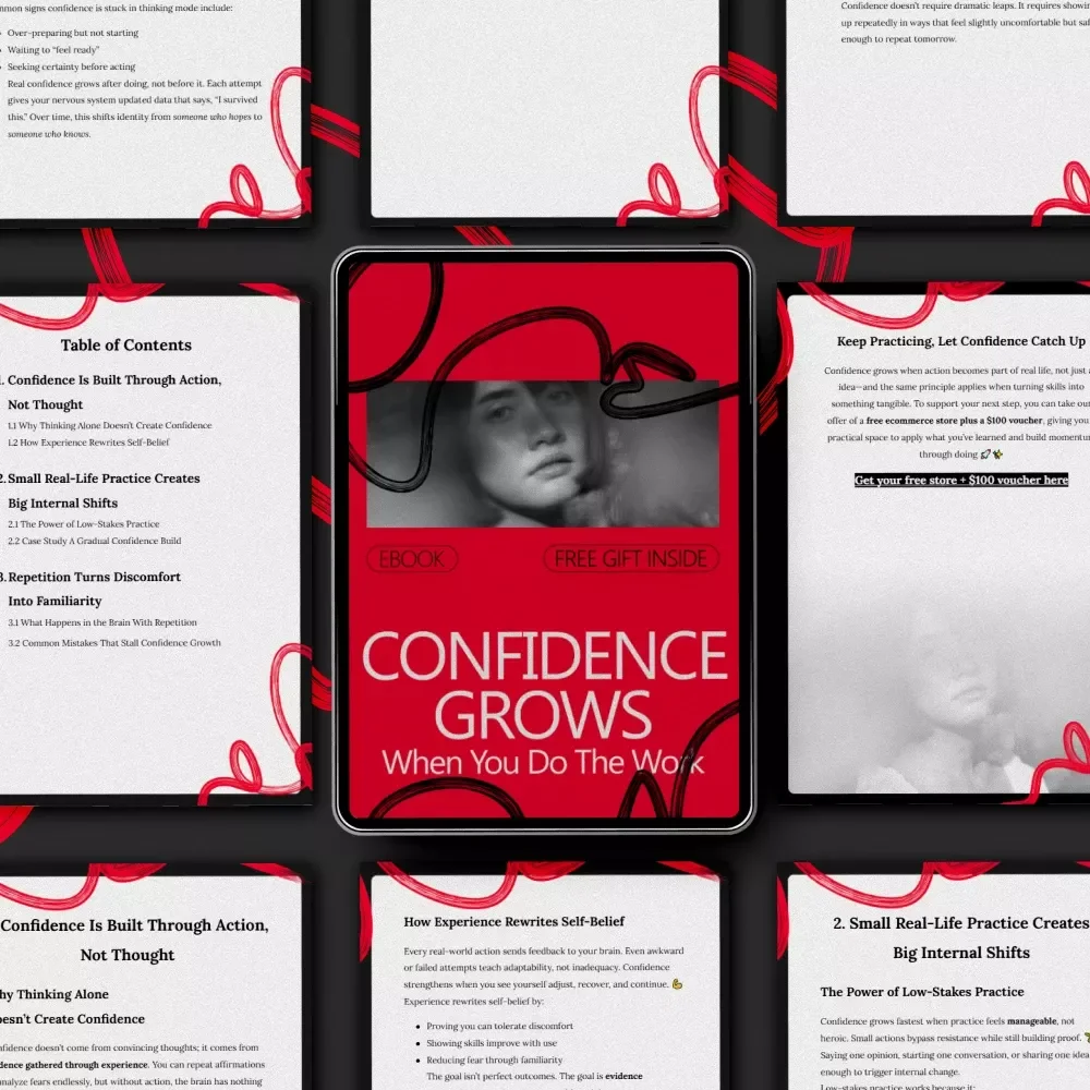 Confidence Grows When You Do the Work | Ebook Guide on How Confidence Improves With Real Life Practice | Practical Confidence Building Download