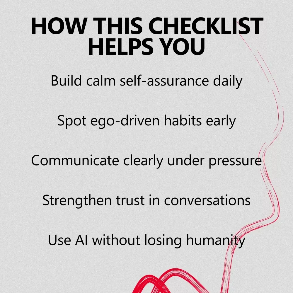 Confidence Check – Healthy Confidence vs Toxic Confidence Checklist for Self-Awareness, Communication & Personal Growth