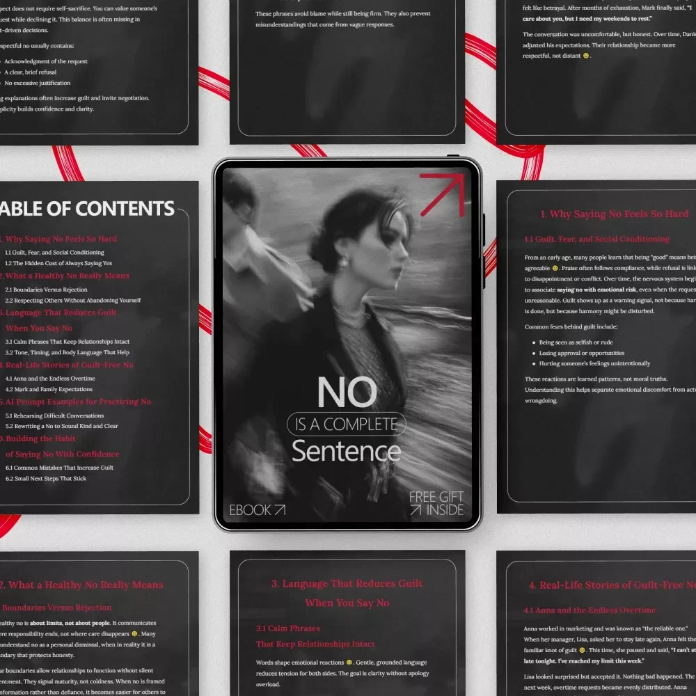 No Is a Complete Sentence | Ebook Guide on Boundaries & How to Say No Without Feeling Guilty