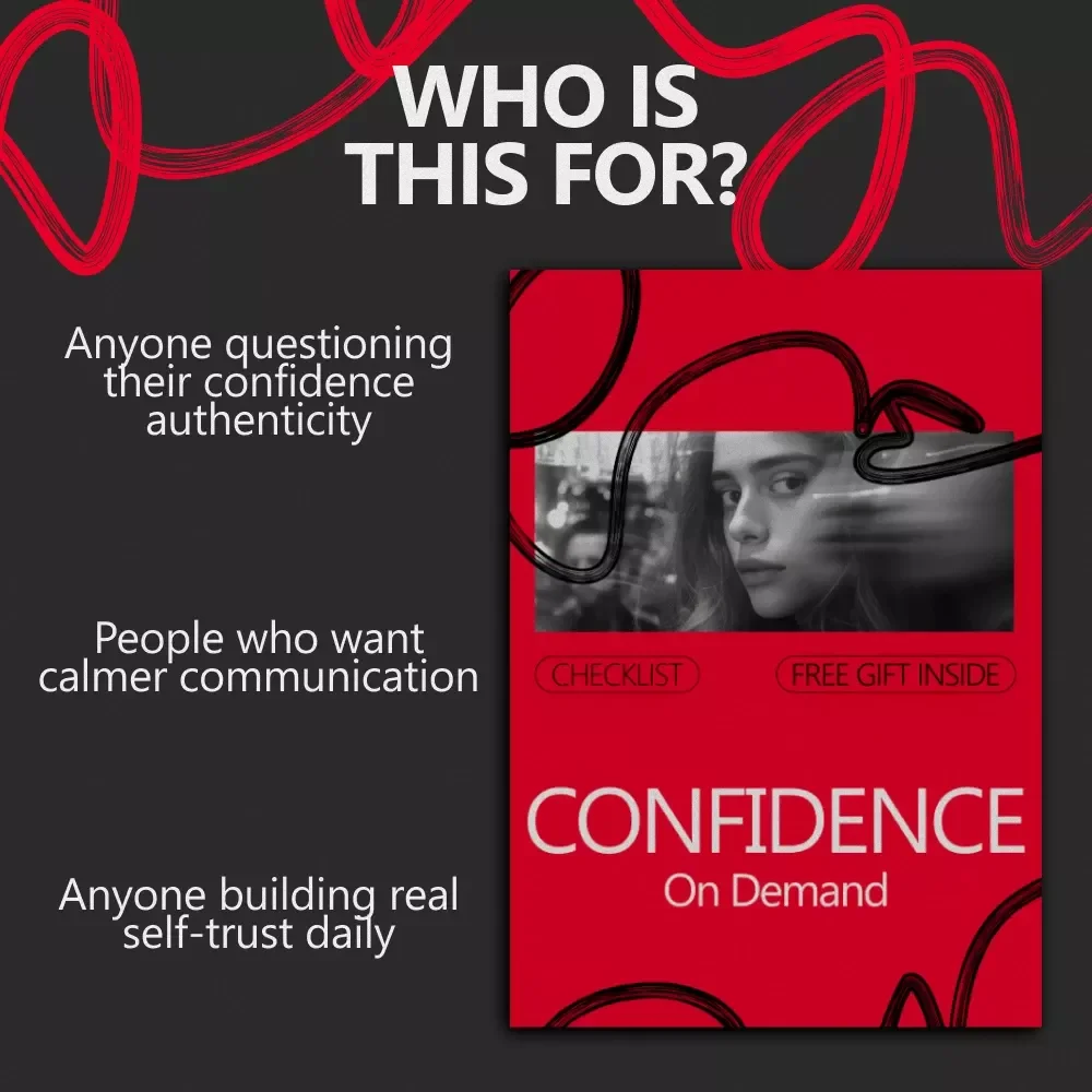 Real Confidence Check – Real vs Fake Confidence Checklist for Self-Awareness, Calm Communication & Grounded Personal Growth (Instant Digital Download)