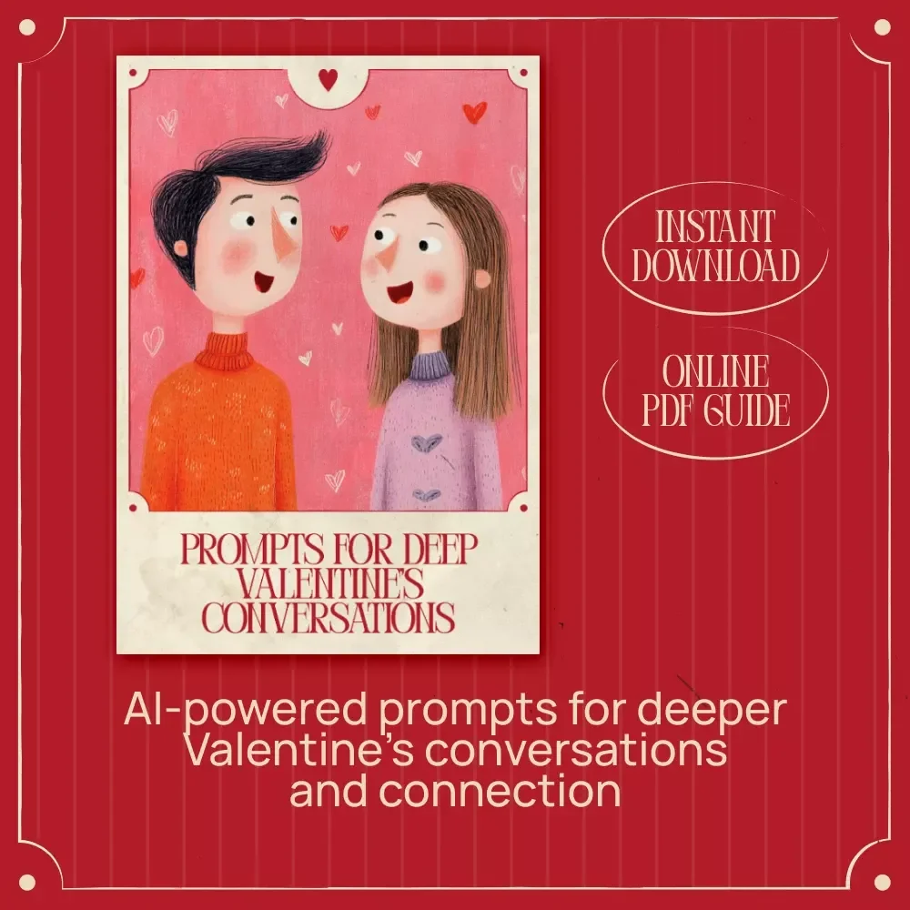 Prompts for Deep Valentine’s Conversations | Romantic Connection Ebook With AI Prompts for Deep Valentine’s Talks for Couples & Soulful Talks