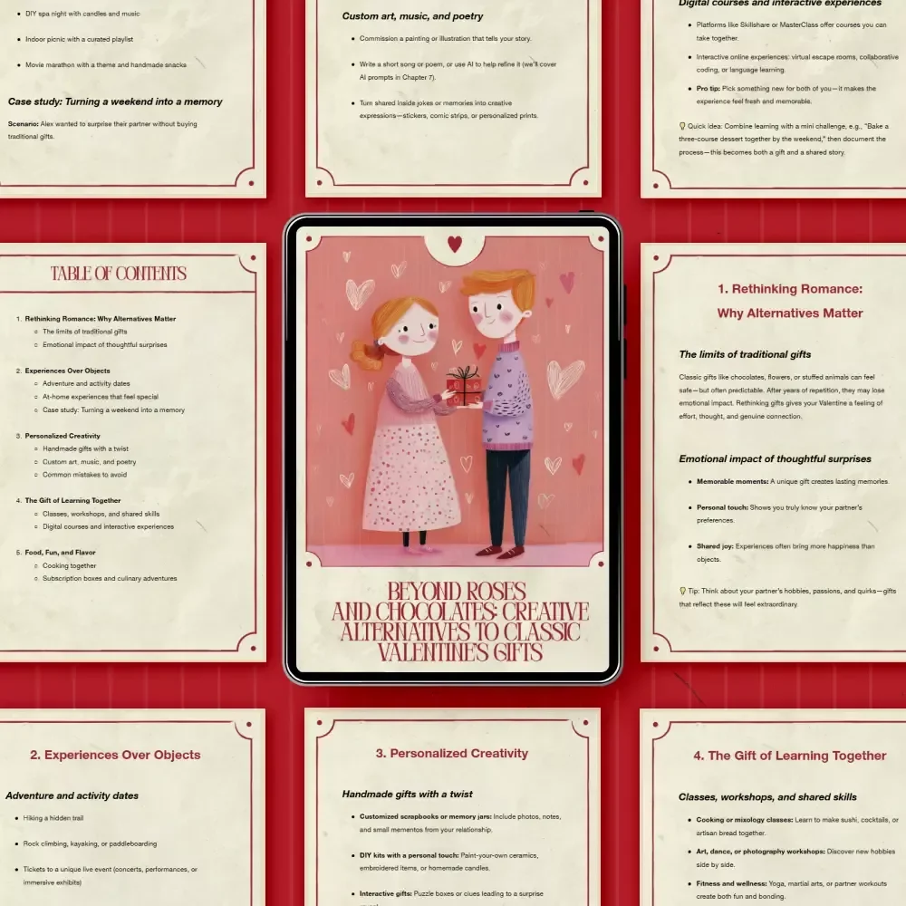 Beyond Roses and Chocolates: Creative Alternatives to Classic Valentine’s Gifts – Thoughtful, Modern Romance eBook for Unforgettable Experiences