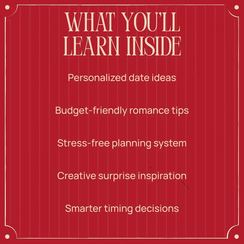 Planning the Perfect Valentine’s Day Date | Romantic Date Planning eBook Guide | How to Plan Valentine’s Day Date with Meaning, Ease & Personal Touch