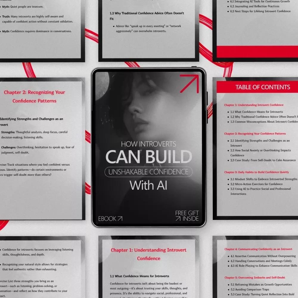 How Introverts Can Build Unshakable Confidence with AI - Digital Download eBook for Quiet Strength and Personal Growth