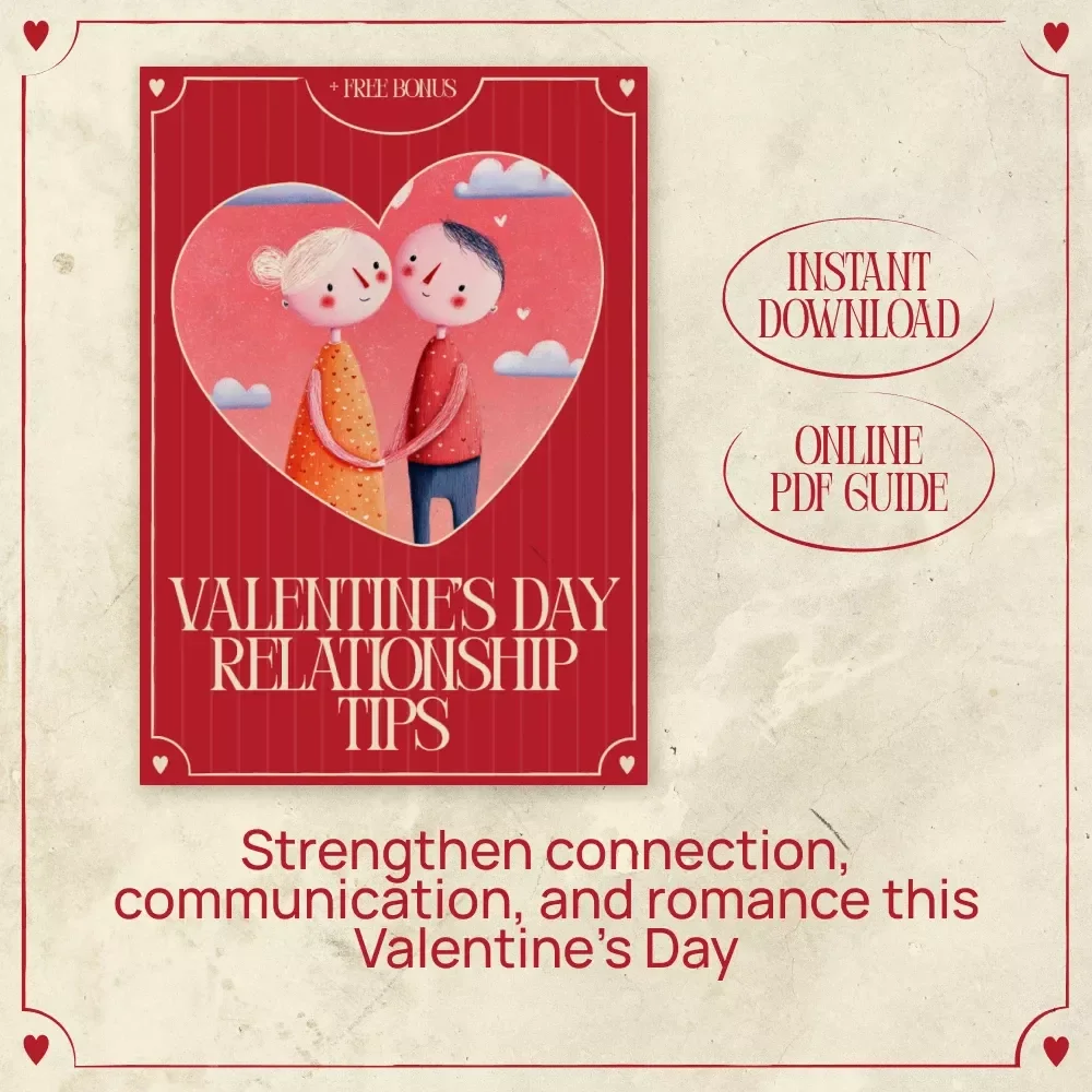 Valentine’s Day Relationship Tips – Digital Download Guide for Couples | Romantic Connection, Love Language & Meaningful Dates