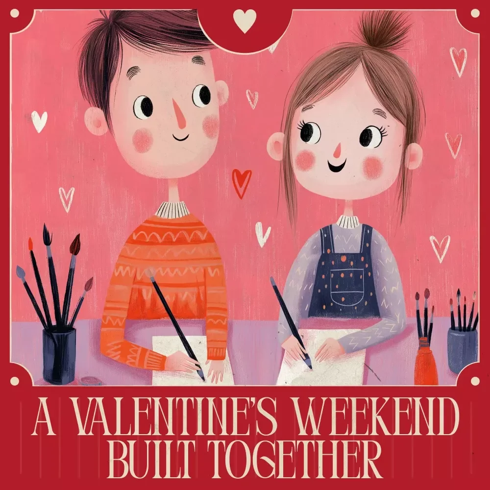 A Valentine’s Weekend Built Together | Couples Weekend Project Guide, Romantic At-Home Activities, Relationship Building eBook, Valentine’s Day Digital Download