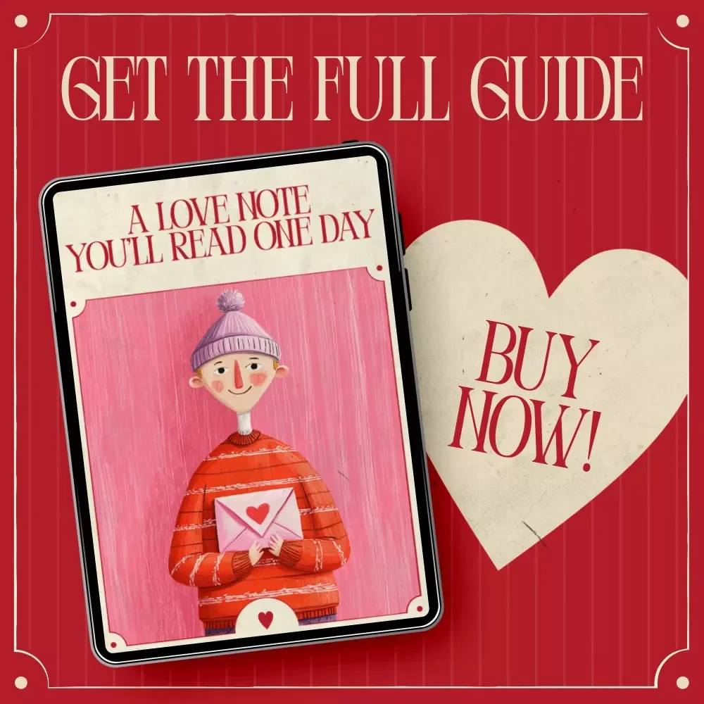 A Love Note You’ll Read One Day – A Guided Valentine’s Day Letters to Future Self Reflection Journal & Writing Prompts Download