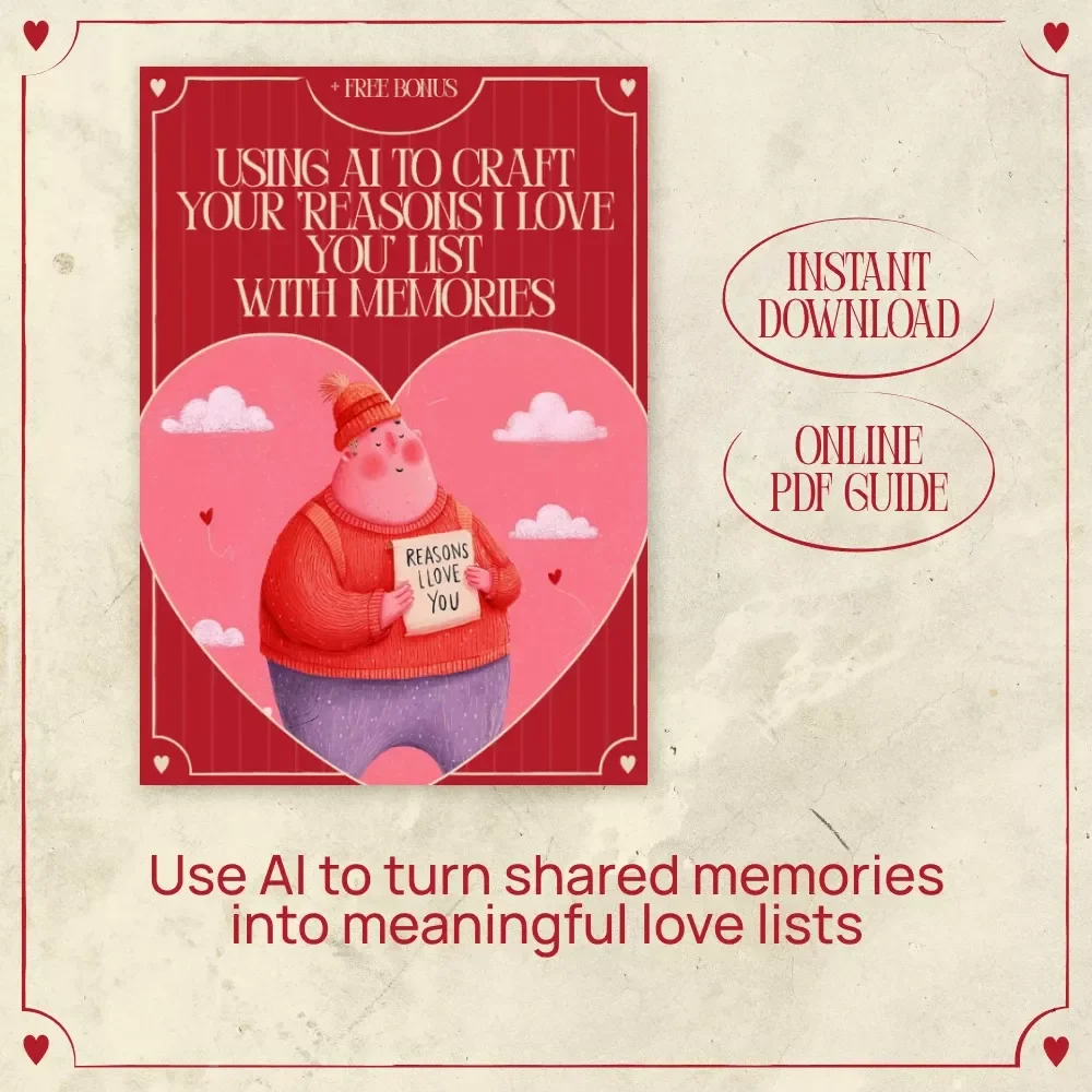 Using AI to Craft Your ‘Reasons I Love You’ List with Memories | Romantic Digital Guide for Personalized Love Notes