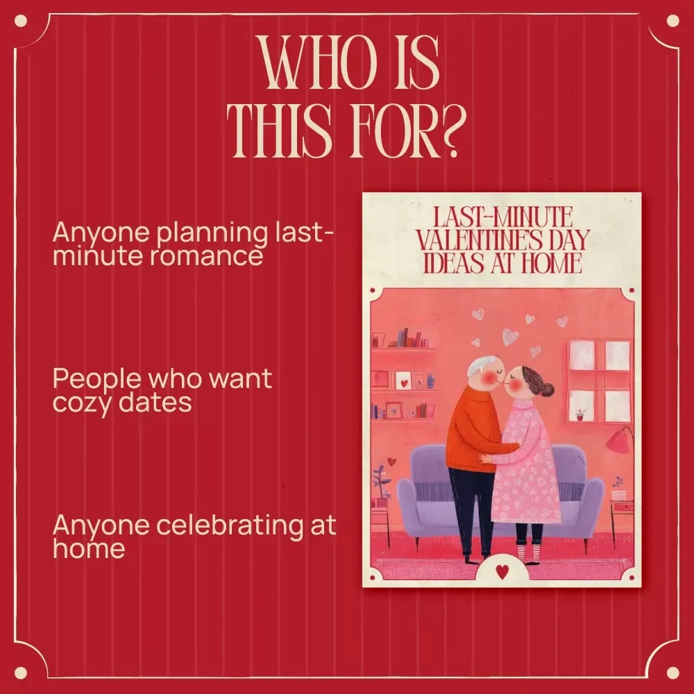 Last-Minute Valentine’s Day Ideas at Home Checklist | last minute valentine's day ideas at home | Cozy Romantic Date Night Planner