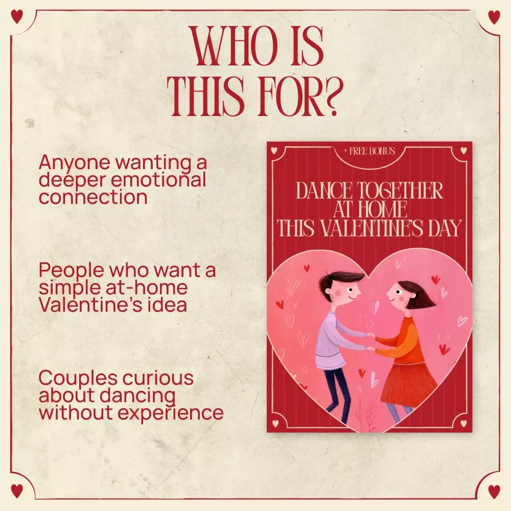 Dance Together at Home This Valentine’s Day – Romantic At-Home Dance Guide for Couples, Digital Download Valentine’s Day Activity, Connection-Building Dance Lesson eBook