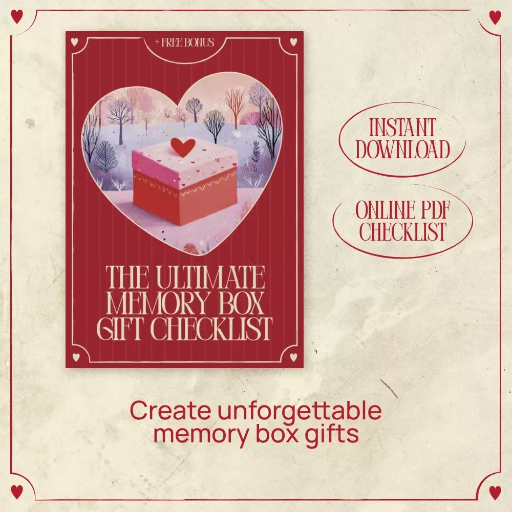 The Ultimate Memory Box Gift Checklist | Memory Box Gift Idea Printable | Thoughtful DIY Keepsake Guide | Instant Digital Download