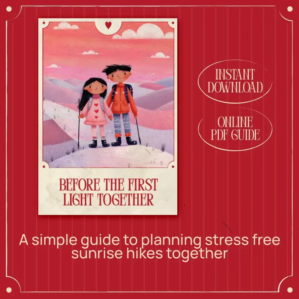 Before the First Light Together — A Romantic Sunrise Hiking Guide for Couples | Valentine’s Day Adventure Planning Digital Download