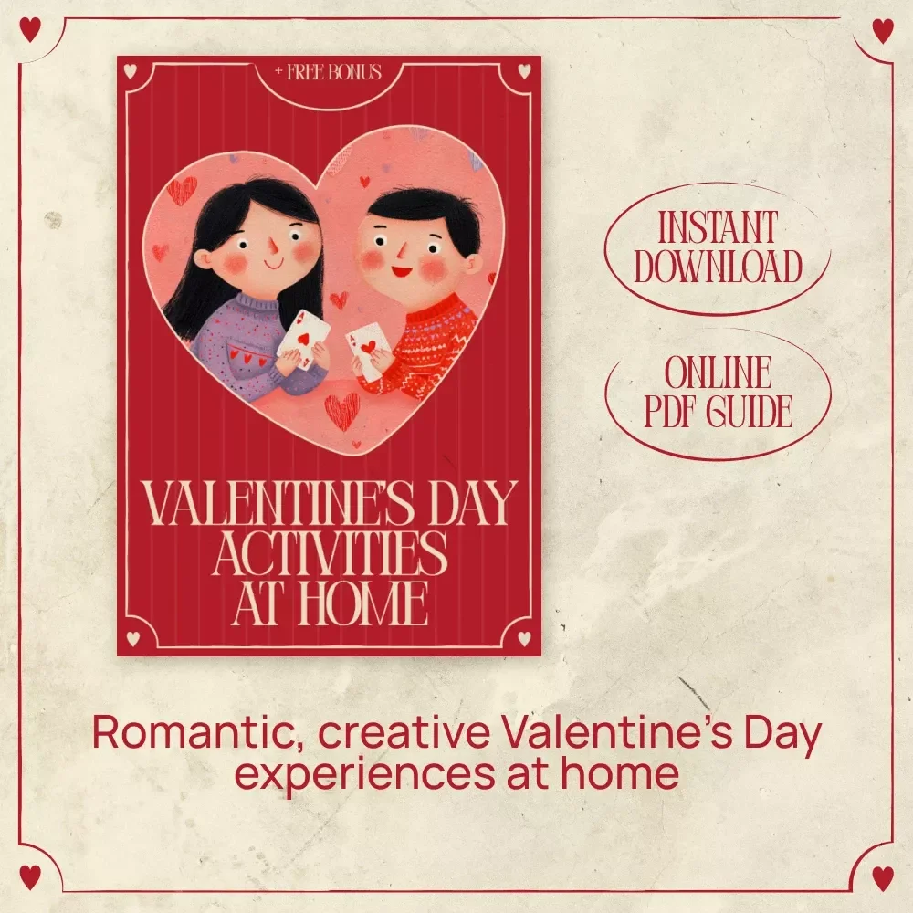 Valentine’s Day Activities at Home – Romantic At-Home Date Ideas, Creative Couple Activities, Cozy Valentine Guide & AI-Enhanced Celebration Planner (Digital Download)