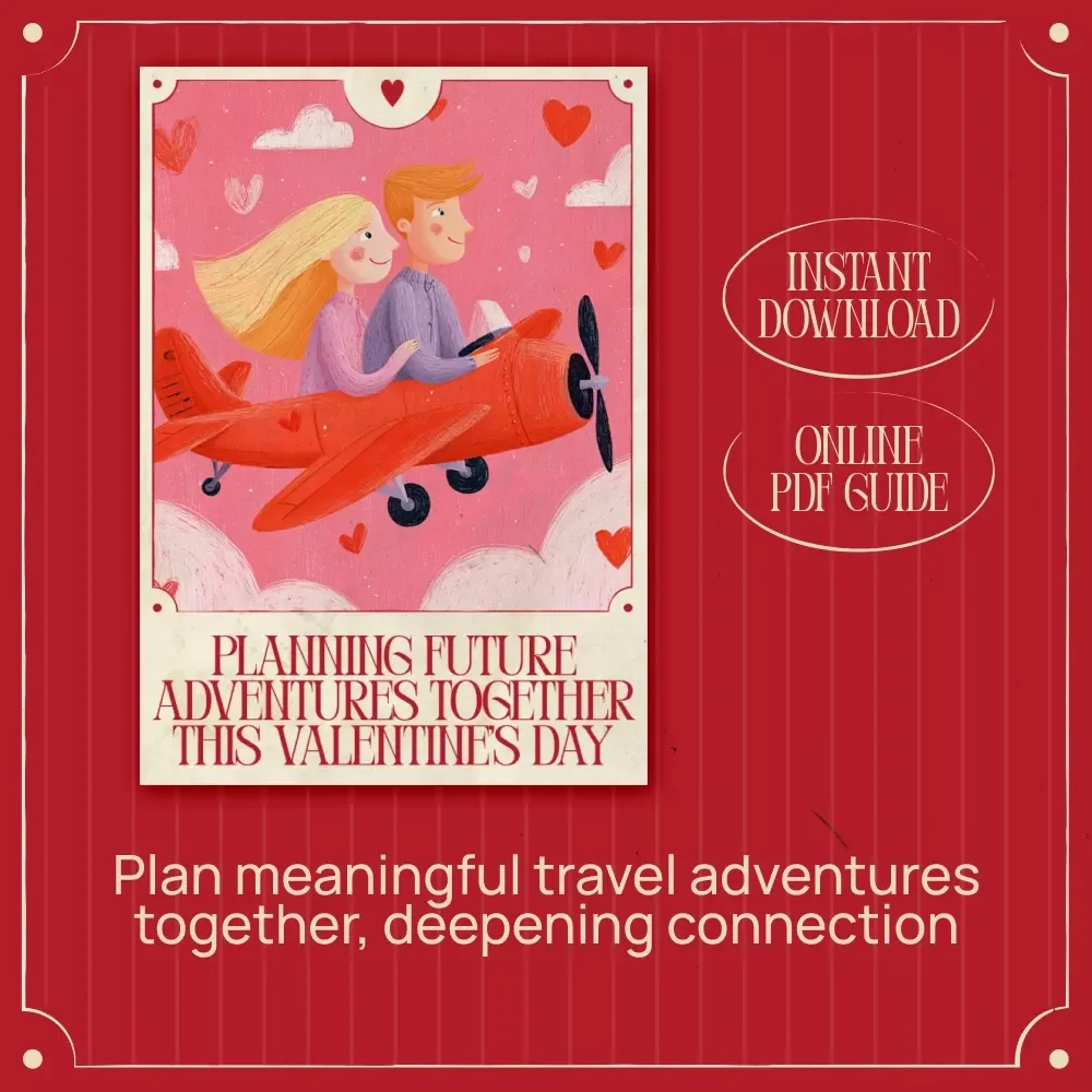 Planning Future Adventures Together This Valentine’s Day | Couples Travel Planning Guide, Romantic Goal-Setting eBook, Relationship Connection Digital Download