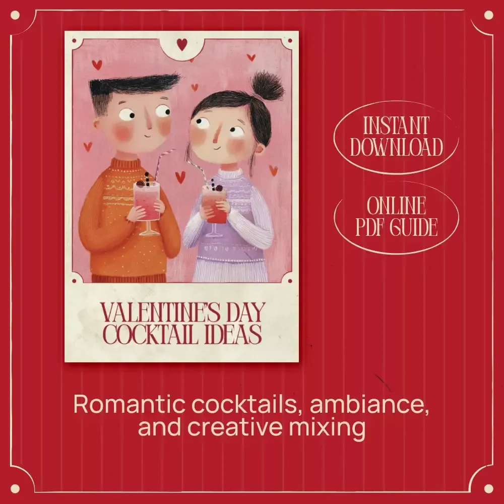 Valentine’s Day Cocktail Ideas | Romantic Ebook with valentine’s day cocktails ideas | Date Night & Party Drink Guide