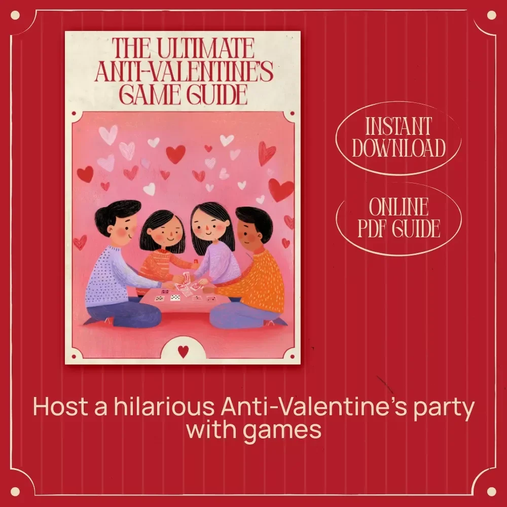 The Ultimate Anti-Valentine’s Game Guide – Games for an Anti Valentine’s Party, Printable Party Guide, Digital Download for Singles & Friends