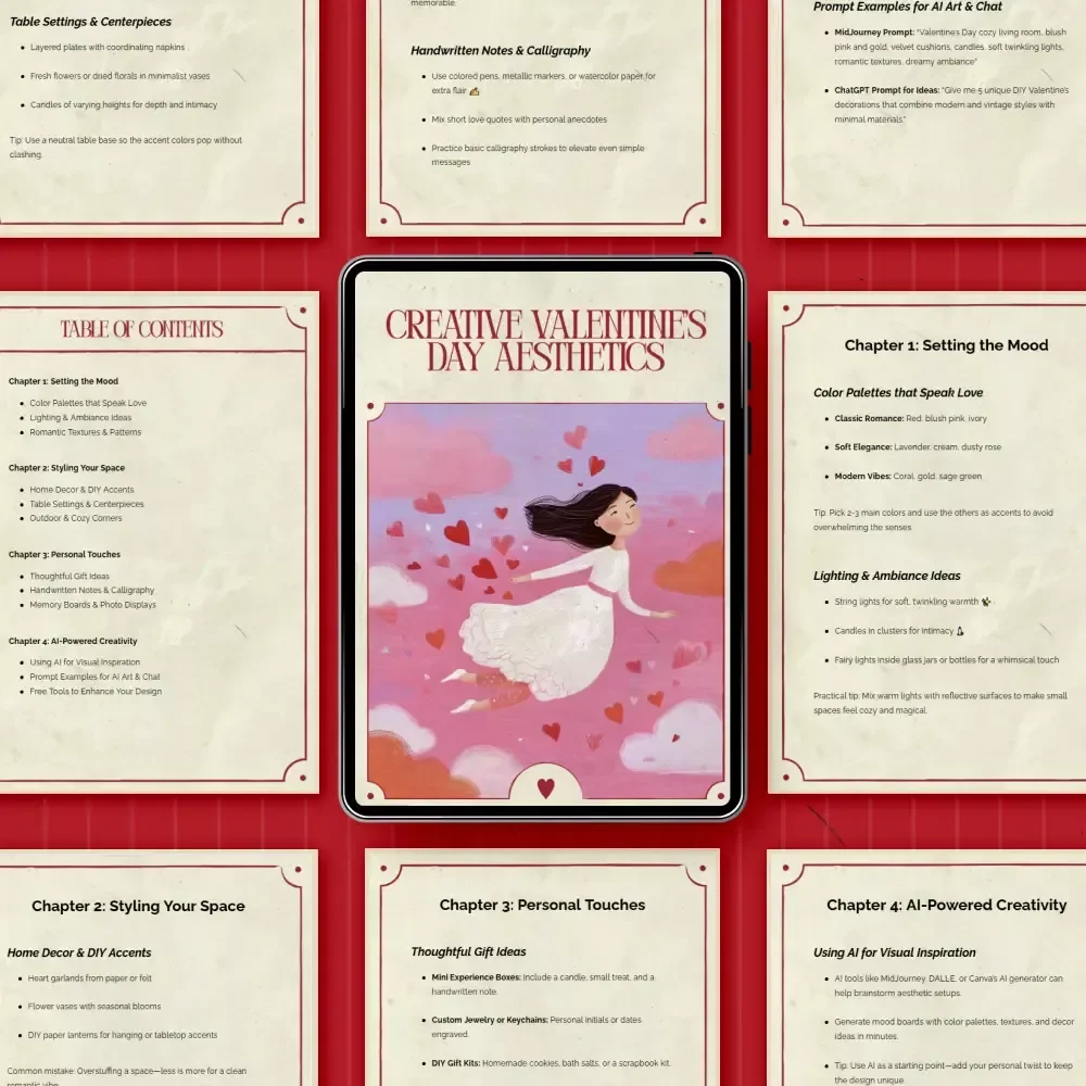 Creative Valentine’s Day Aesthetics – Romantic Decor Guide with Valentine’s Day Aesthetic Ideas, Styling Inspiration & AI Creativity