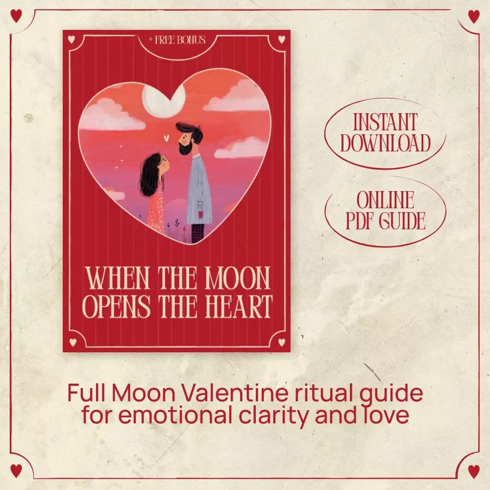 When the Moon Opens the Heart: Valentine’s Day Full Moon Ritual for Love Ebook, Guided Moon Ritual, Self-Love & Relationship Manifestation Guide