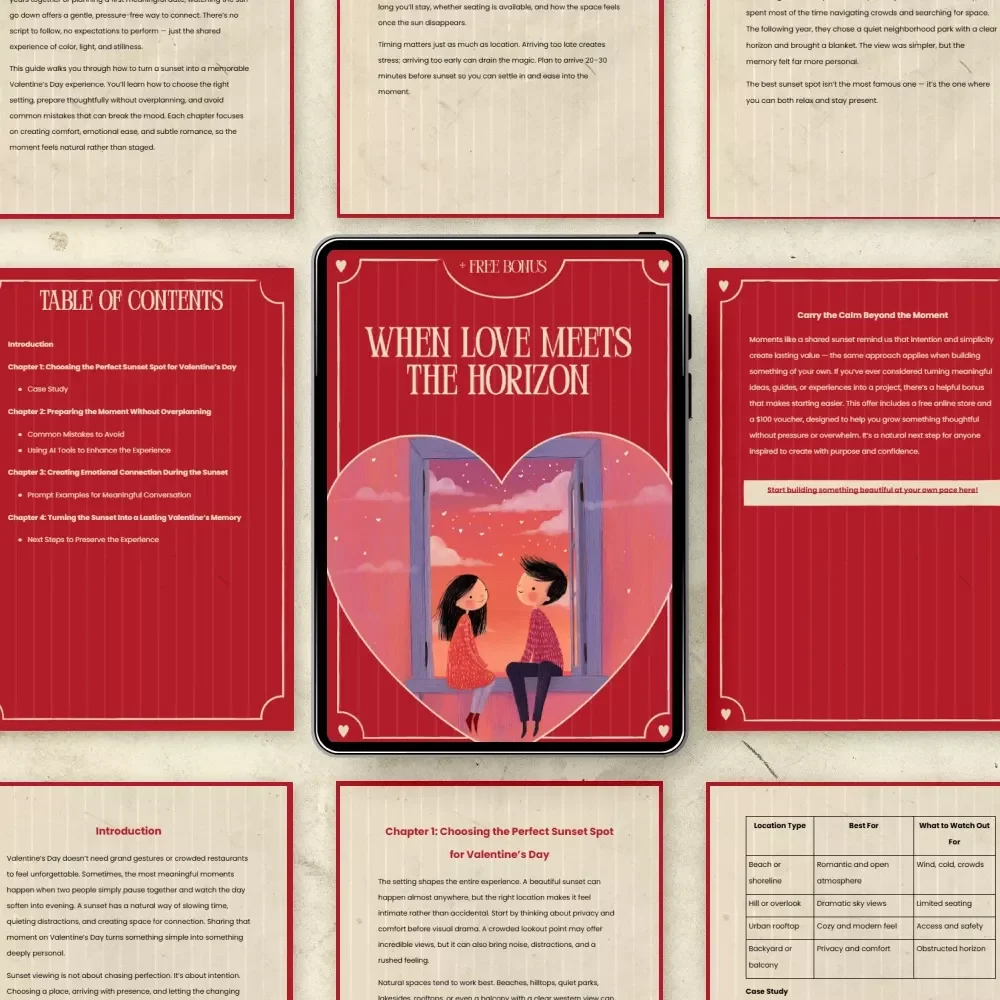 When Love Meets the Horizon – Romantic Valentine’s Guide for Valentine's Day Sunset Viewing, Couples Sunset Experience, Emotional Connection & Lasting Memories