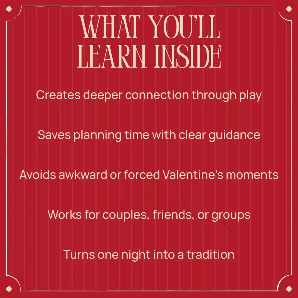 Valentine’s Game Night Made Easy – Romantic Game Night Guide, Valentine’s Day Games, Couple & Friends Game Night Planner, AI-Assisted Hosting Checklist