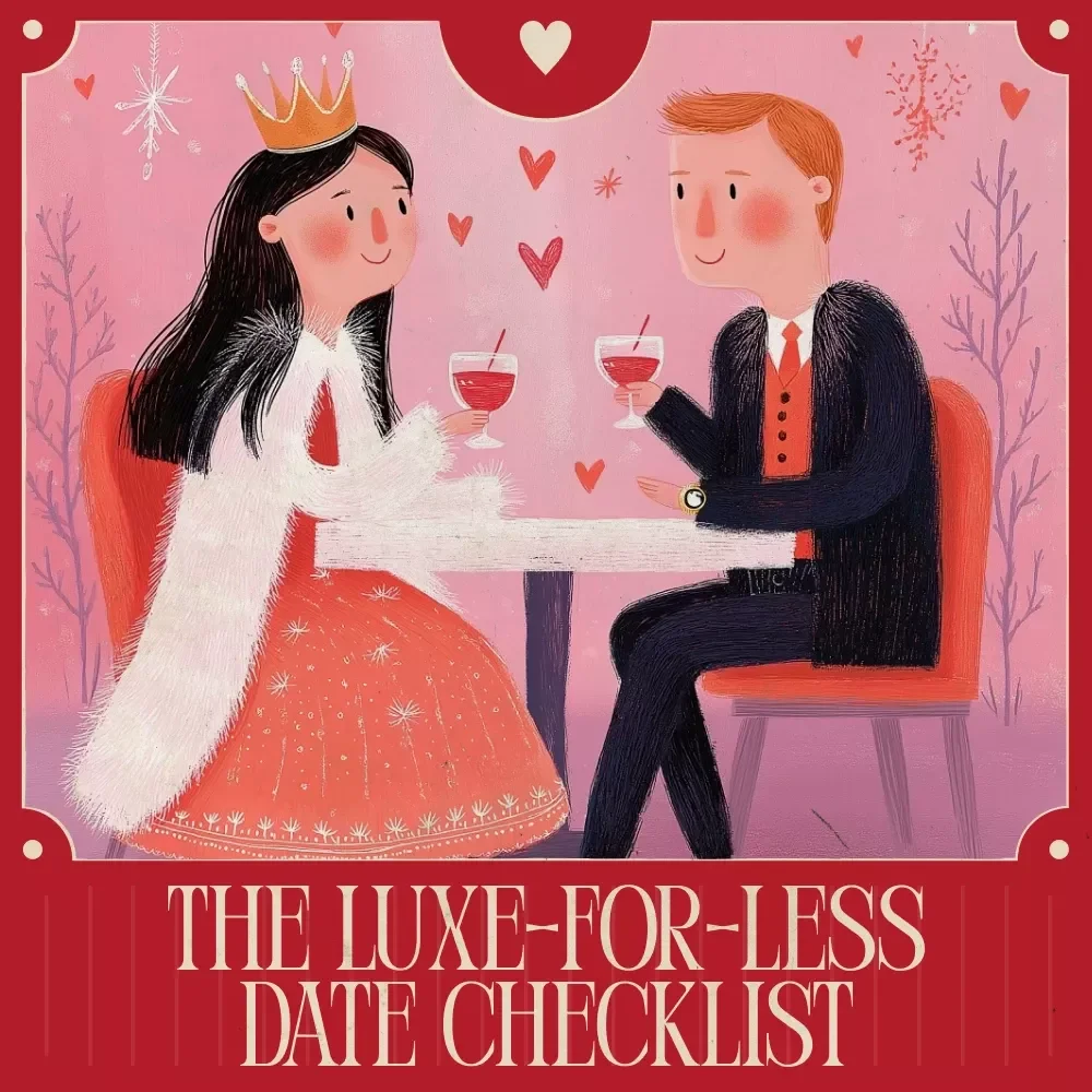 The Luxe-for-Less Date Checklist | Free Date Ideas That Feel Luxurious | Romantic At-Home & Budget-Friendly Date Night Checklist
