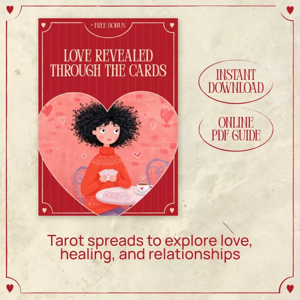 Love Revealed Through the Cards: Valentine’s Day Tarot Guide for Relationships, New Love & Healing – Digital Ebook Download