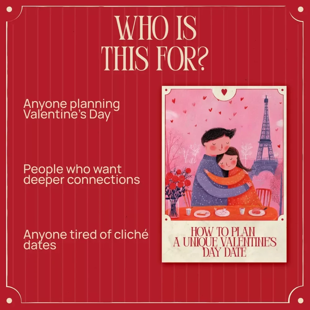 How to Plan a Unique Valentine’s Day Date – Romantic Date Planning Ebook, Creative Valentine’s Guide, Thoughtful & Memorable Experiences