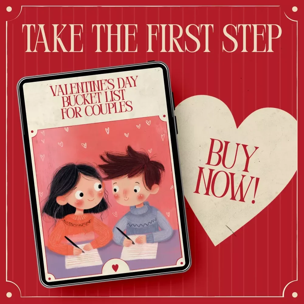 Valentine’s Day Bucket List for Couples | Romantic Date Ideas Guide, Fun & Adventurous Activities, Digital Download for Love & Connection