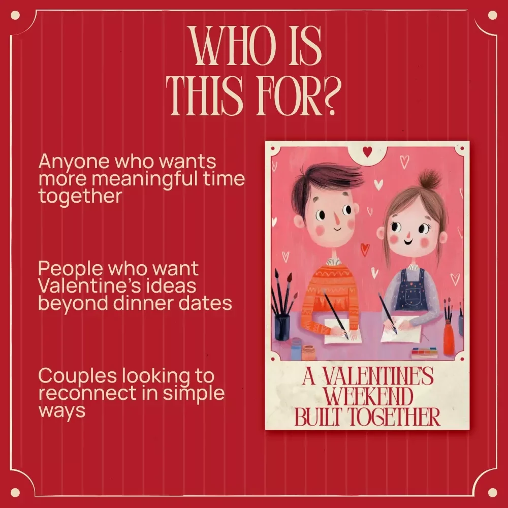 A Valentine’s Weekend Built Together | Couples Weekend Project Guide, Romantic At-Home Activities, Relationship Building eBook, Valentine’s Day Digital Download