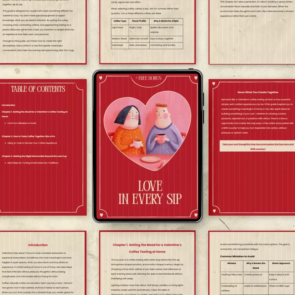 Love in Every Sip – A Romantic Coffee Tasting Guide for Valentine’s Day Coffee Tasting at Home