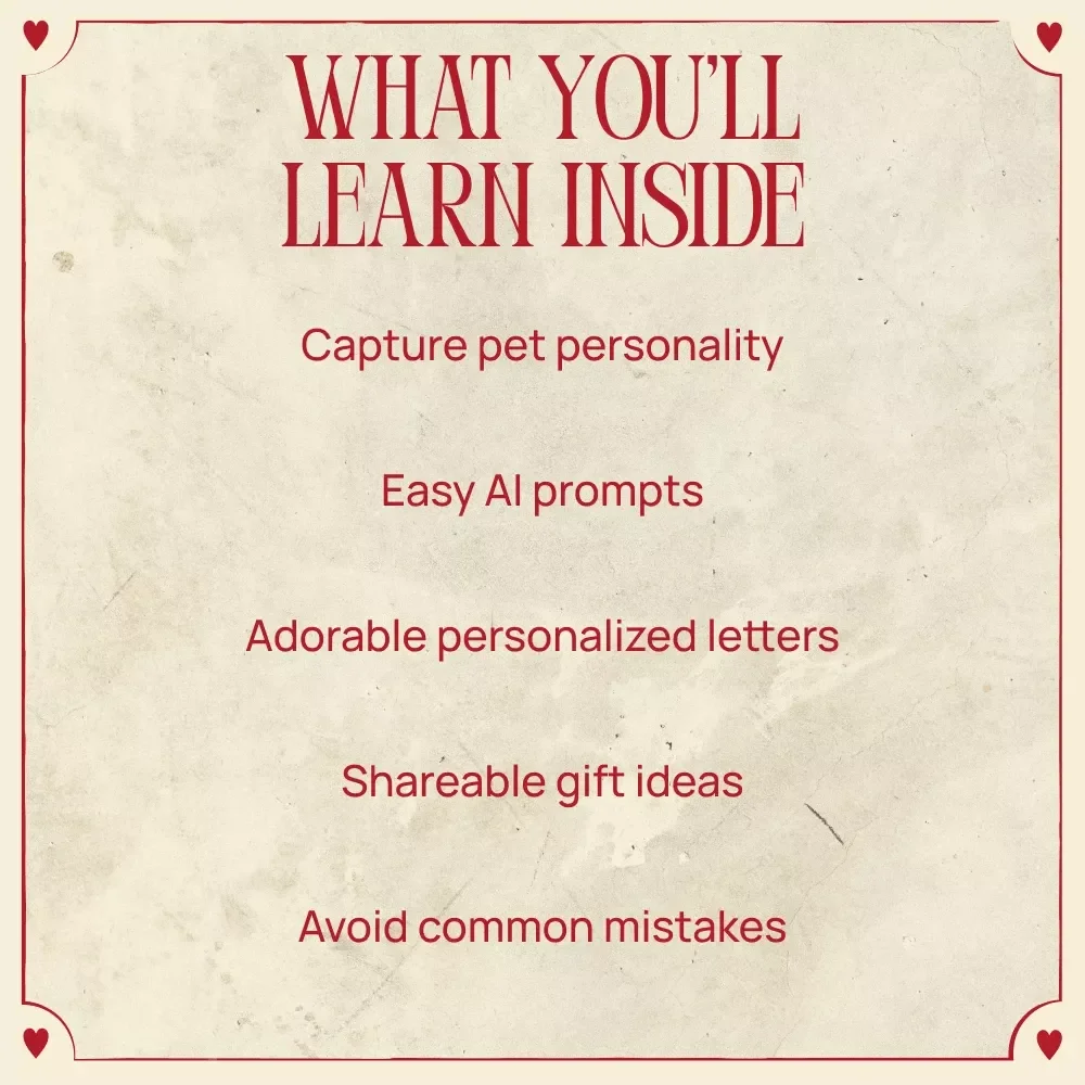 Crafting Love Letters from Your Pet with AI – Digital Guide to Use AI to Write a Love Letter from Your Pet, Cute Valentine & Gift Idea