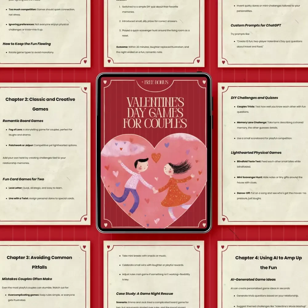 Valentine’s Day Games for Couples – Fun & Romantic Guide for At-Home Date Night | Valentine’s Day Games for Couples Digital Download